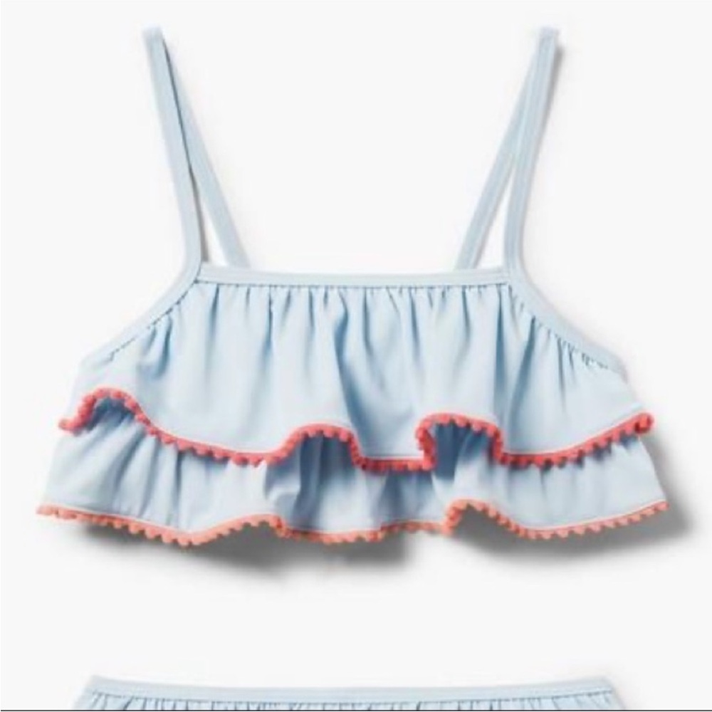 Gymboree Sky Blue Ruffle Swimsuit Top